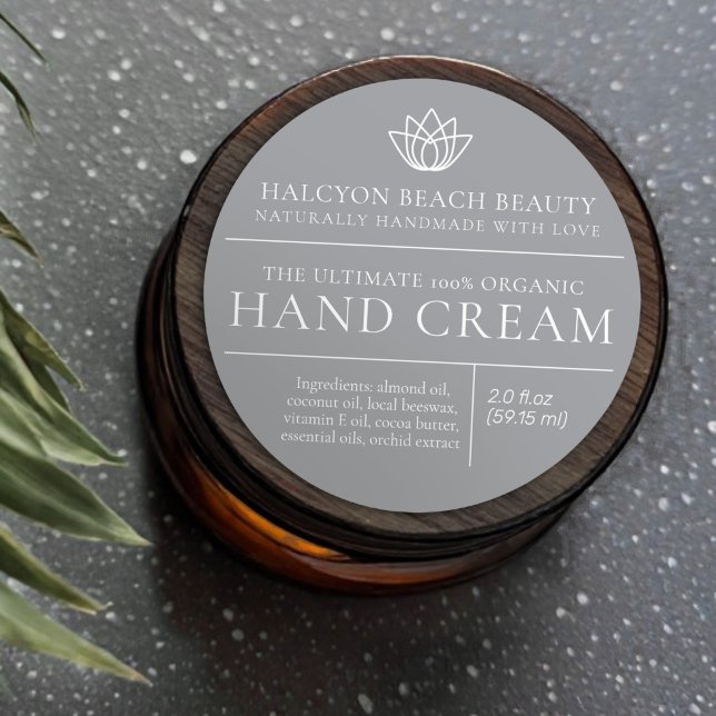 Adesivo rótulo de ingrediente de produto de creme para mão (Criador carregado)