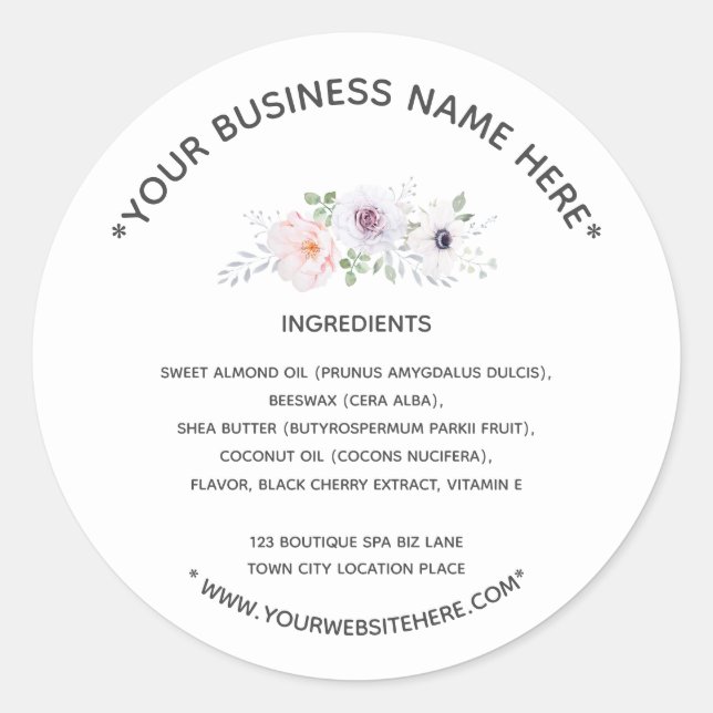 Adesivo Rótulo de Ingredientes (Frente)