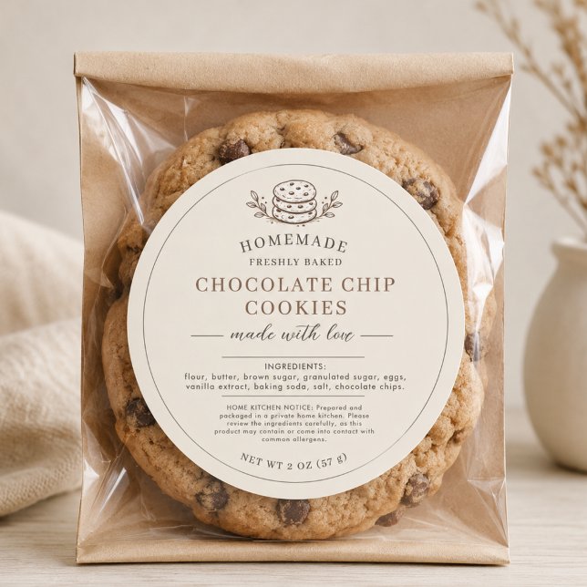 Adesivo Rótulo de Ingredientes de Biscoito (Criador carregado)