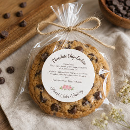 Adesivo Rótulo de Ingredientes de Biscoito de Chocolate Wh