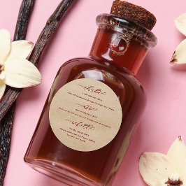 Adesivo Rótulo de Instruções de Extrato de Vanilla Homemad