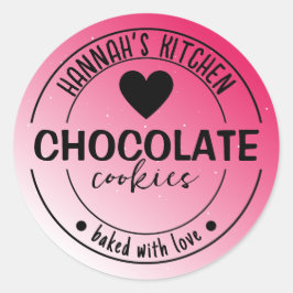 Adesivo Rótulo de Item de Fundo da Largura Rosa Embarcado 