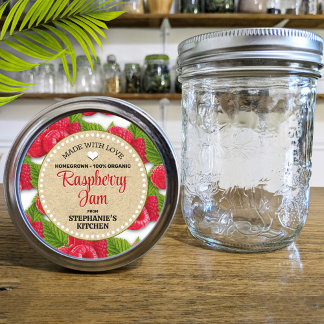 Adesivo Rótulo de Jar de Conserva de Morango