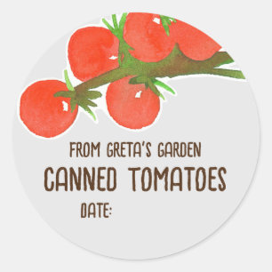 Adesivo Rótulo de Jar de Conservas de Cascata de Tomates V