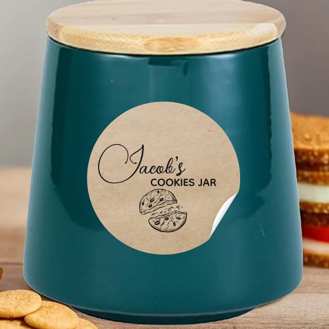 Adesivo Rótulo de Jar de Cookies (Criador carregado)