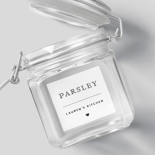 Adesivo Rótulo de Jar de Especiaria de Cozinha Simples e M