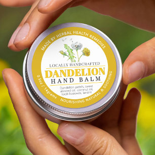 Adesivo Rótulo de lata de salmoura amarela-do-Dandelion