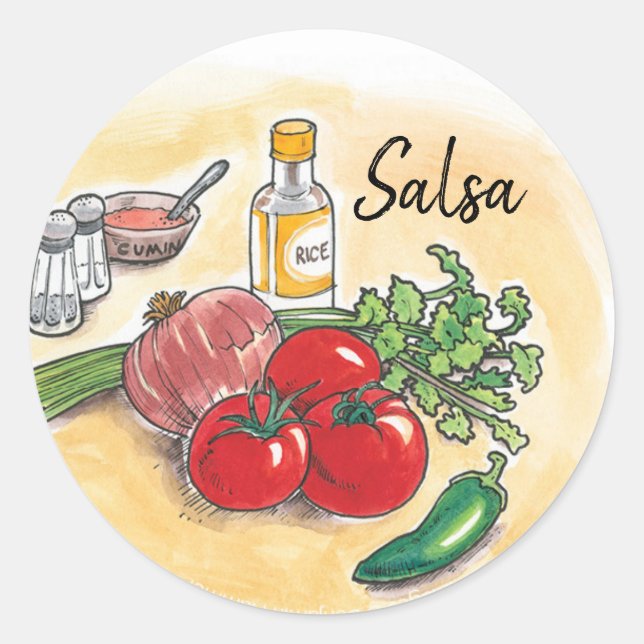 Adesivo Rótulo de latura da esfera Salsa (Frente)