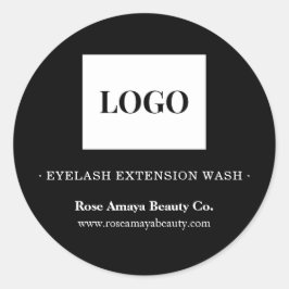 Adesivo Rótulo de Limpeza Preto e Branco com Logotipo Prof