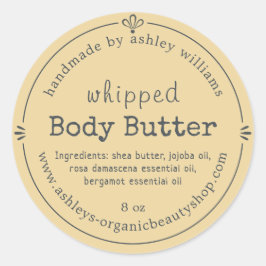 Adesivo Rótulo de Manteiga Corporal Orgânica Artesanal Ama