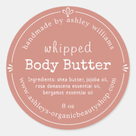 Adesivo Rótulo de Manteiga Corporal Orgânica Artesanal Ter