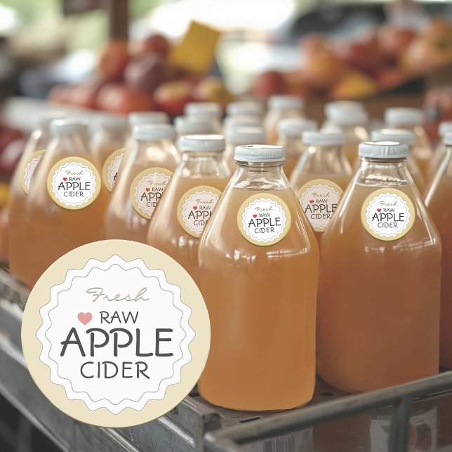 Adesivo Rótulo de Manteiga da Maçã Caseira do Estilo de Fa (Criador carregado)