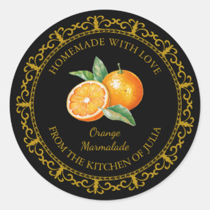 Adesivo Rótulo de Marmalada Laranja de Vintage