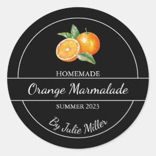 Adesivo Rótulo de Marmalada Laranja Simples e Caseira Pret