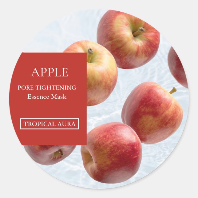 Adesivo Rótulo de Máscara Facial Apple (Frente)