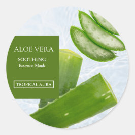Adesivo Rótulo de Máscara Facial de Aloe vera