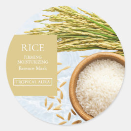 Adesivo Rótulo de Máscara Facial de Arroz