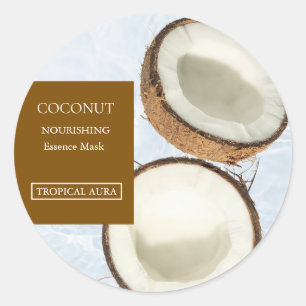Adesivo Rótulo de Máscara Facial de Coco