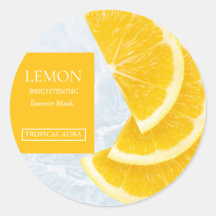 Rótulo de Máscara Facial de Limão