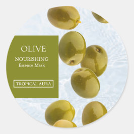 Adesivo Rótulo de Máscara Facial de Oliva