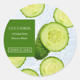 Adesivo Rótulo de Máscara Facial de Pepino