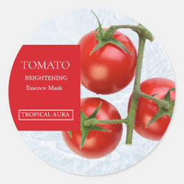 Adesivo Rótulo de Máscara Facial de Tomate