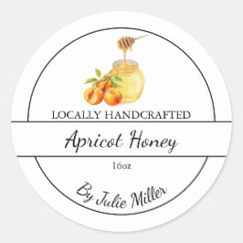Adesivo Rótulo de Mel com Apricot Caseiro Simples