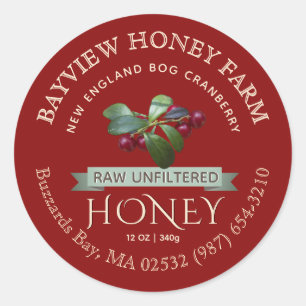 Adesivo Rótulo de Mel de Amorango com Amoras