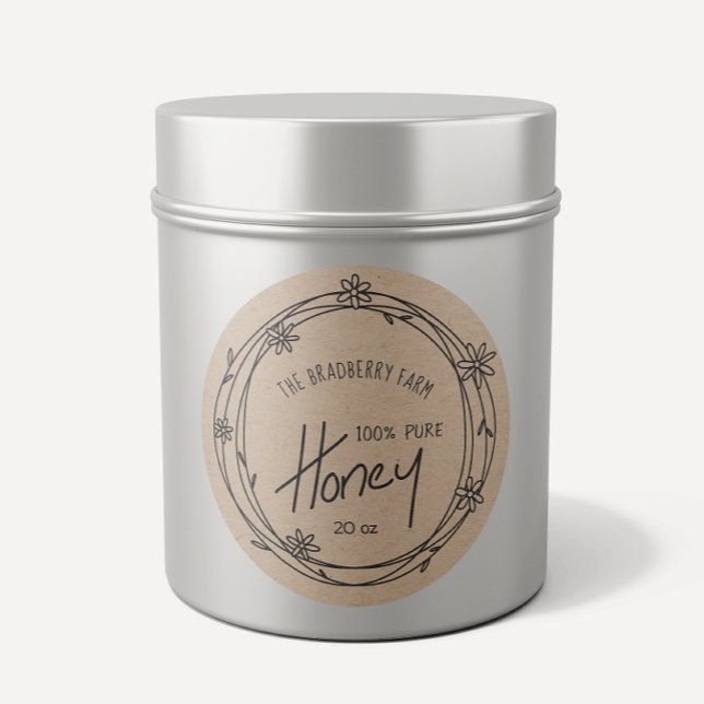 Adesivo Rótulo de Mel de Coroa Preta (Criador carregado)