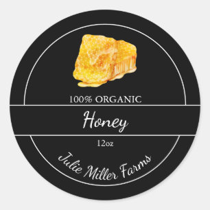 Adesivo Rótulo de Mel Honeycomb de Casamento Simples