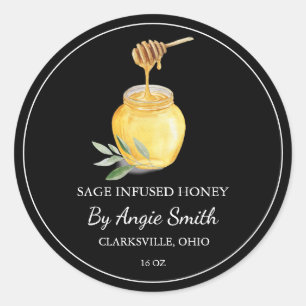 Adesivo Rótulo de Mel Infuso de Sage Simples