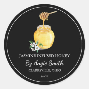 Adesivo Rótulo de Mel Simples Jasmine Infuso