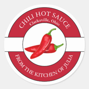 Adesivo Rótulo de Molho Quente Chili