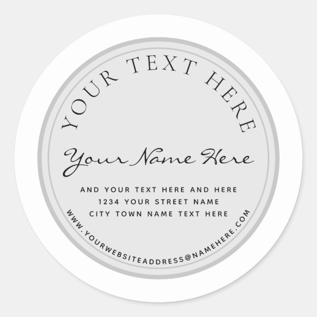 Adesivo Rótulo de Negócios Elegante (Frente)