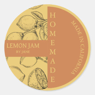Adesivo Rótulo de Negócios Moderno do Lemon Jam