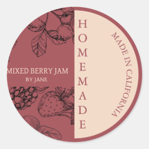 Adesivo Rótulo de Negócios Moderno Misturado Berry Jam