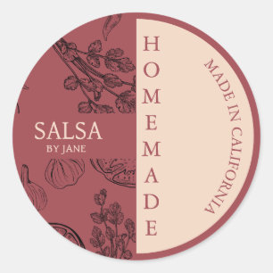 Adesivo Rótulo de Negócios Moderno Salsa