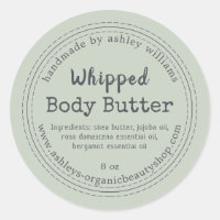 Rótulo de Negócios Orgânicos Verde para Manteiga C