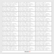 Rótulo de Nome e Endereço do Convidado Moderno