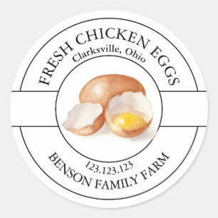 Adesivo Rótulo de Ovos de Frango Frescos