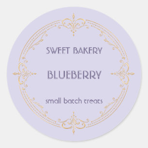 Adesivo Rótulo de Padaria de Pequenos Negócios Blueberry G