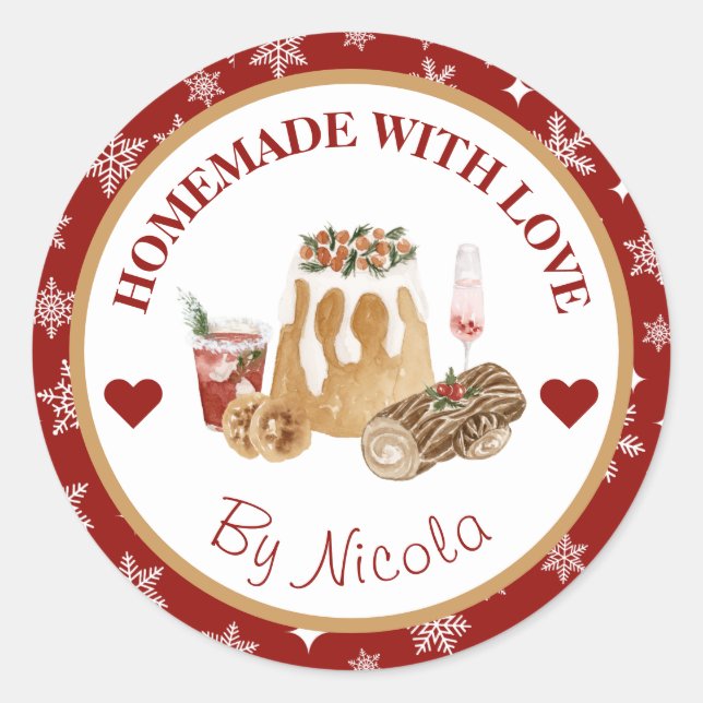 Adesivo Rótulo de Panificação Caseira de Natal (Frente)