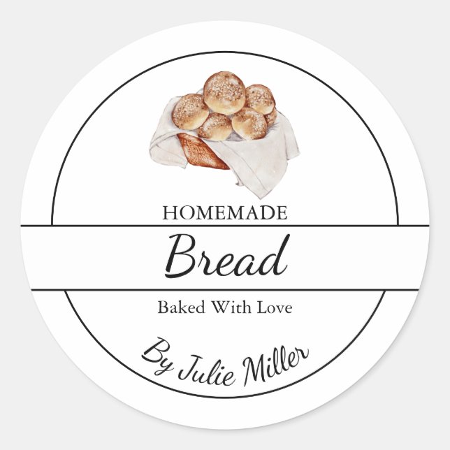 Adesivo Rótulo de Pão Simples (Frente)