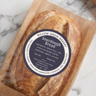Adesivo Rótulo de Pão Sourdough Cottage Purple de New Hamp