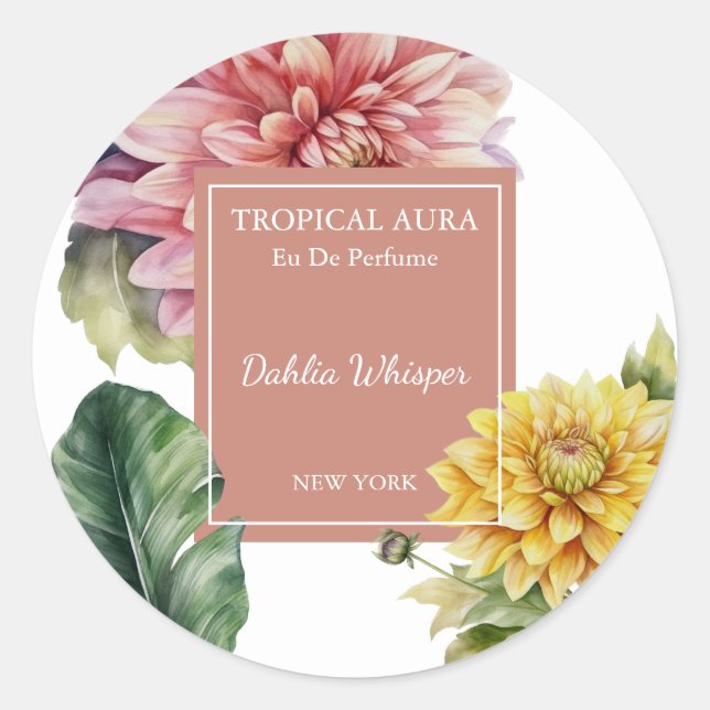 Adesivo Rótulo de Perfume Dahlia (Frente)