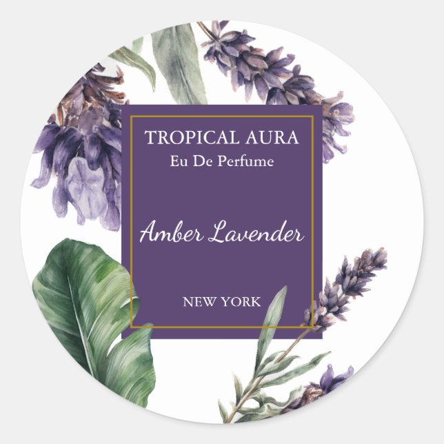 Adesivo Rótulo de Perfume Lavanda (Frente)