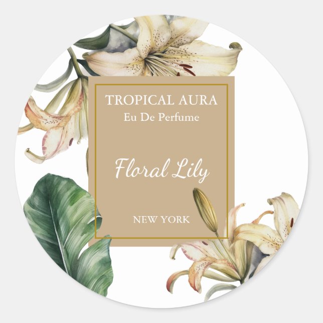 Adesivo Rótulo de Perfume Lily (Frente)