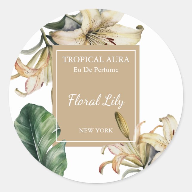 Adesivo Rótulo de Perfume Lily (Frente)