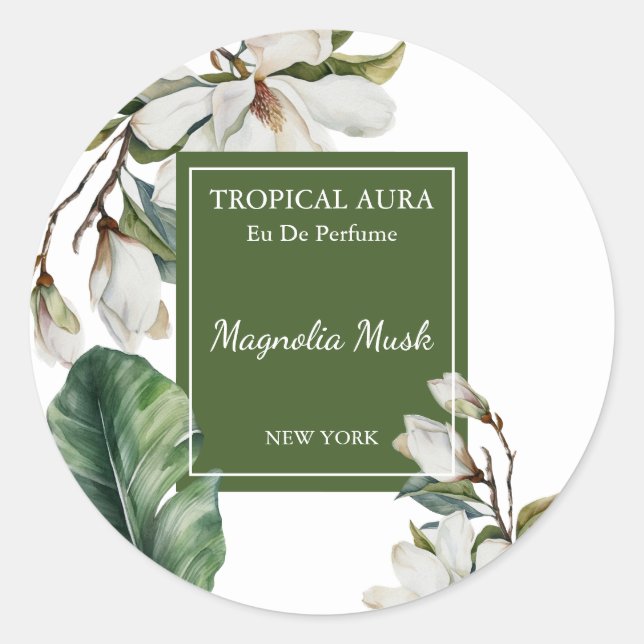 Adesivo Rótulo de Perfume Magnólia (Frente)