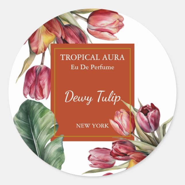 Adesivo Rótulo de Perfume Tulipa (Frente)